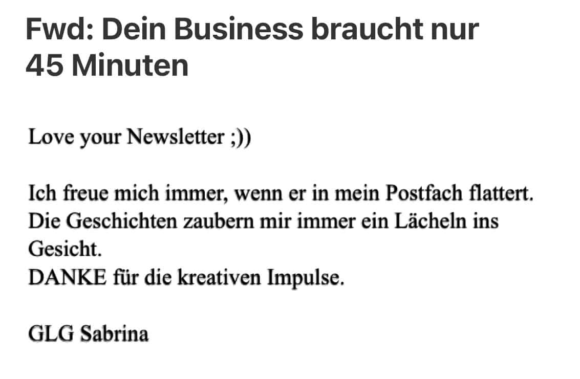 Nadines Newsletter: Lächeln im Gesicht