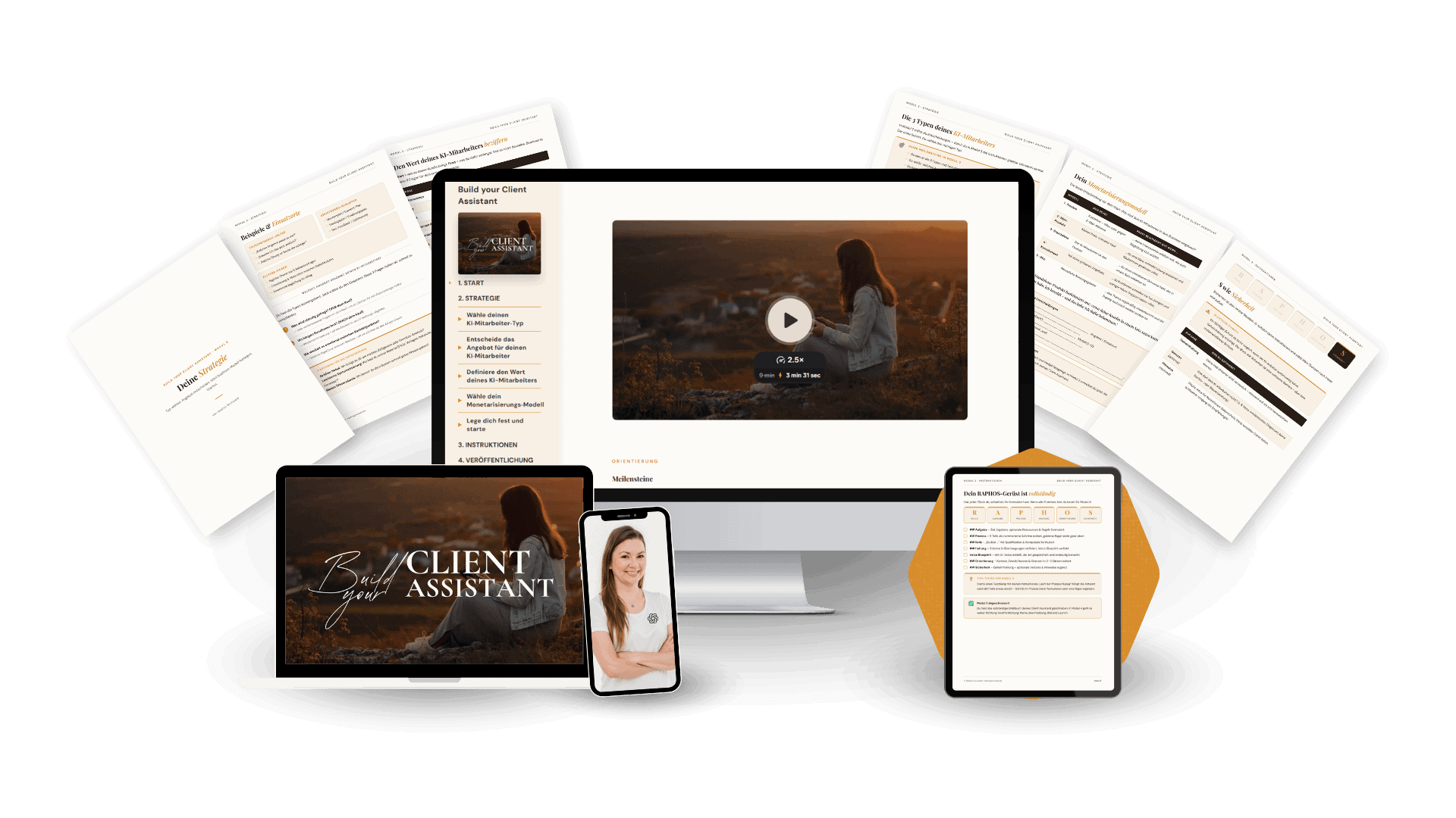 Build your Client Assistant Kursübersicht mit Workbooks, Prompts und Video-Lektionen