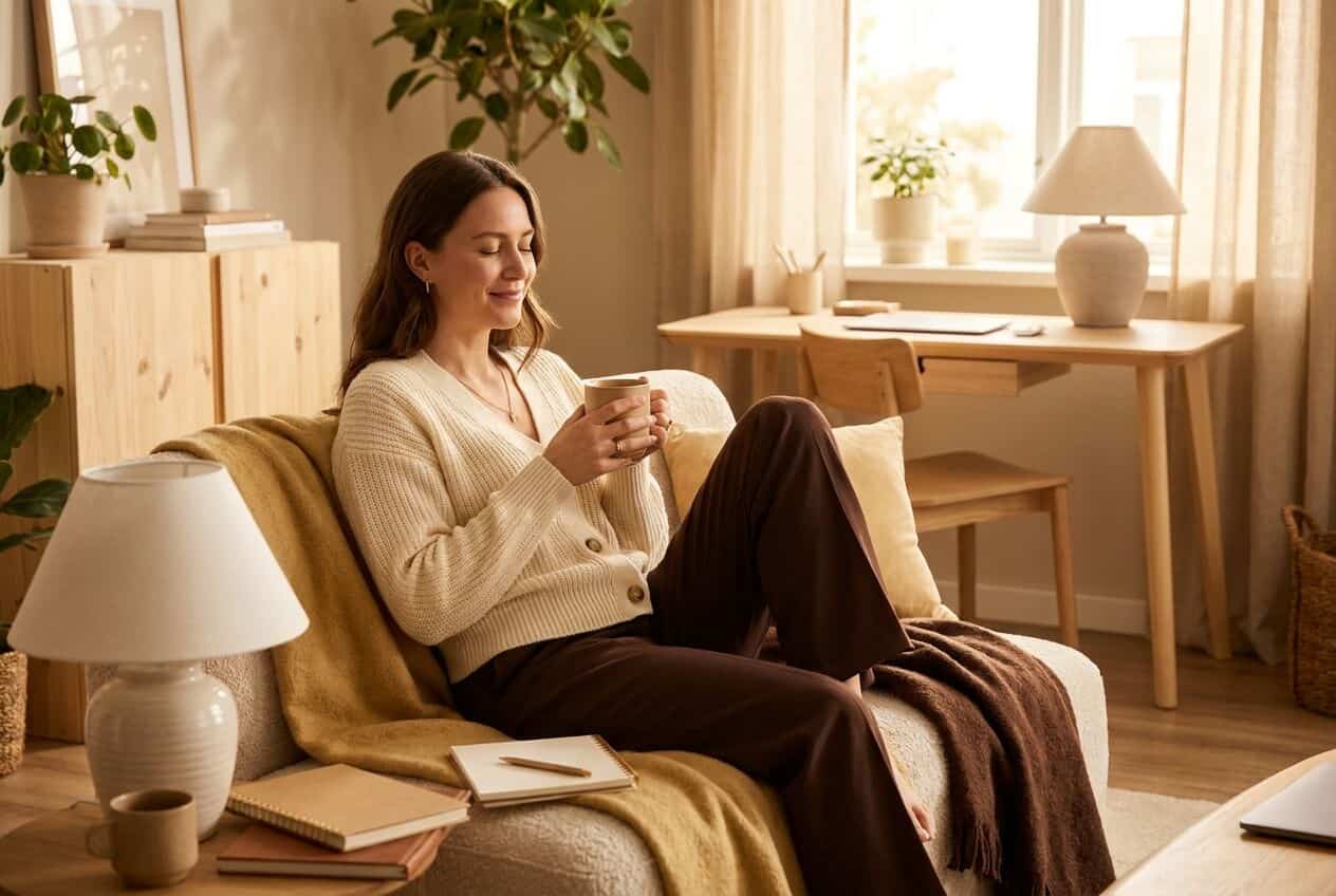 Coachin reflektiert zufrieden – mehr Umsetzung im Online-Kurs durch die richtigen Stellschrauben